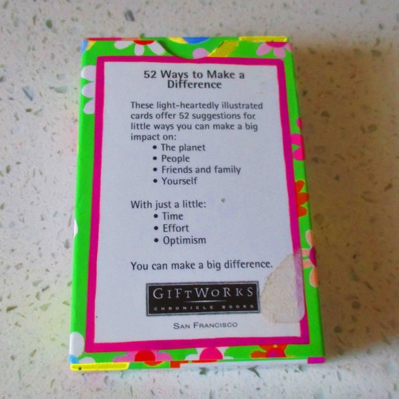 52 Ways to Make A Difference Card Deck Lynn Gordon NEW - Picture 2 of 5